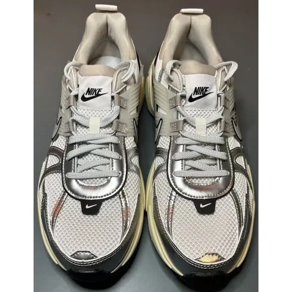 W Nike V2K Run Summit White/Metallic Silver FD0736-100; Size 14.5 - Picture 2 of 5